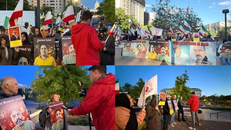 Washington, DC — April 20, 2026: Iranian Americans rally near the White House to condemn the execution of PMOI members and demand an end to Iran’s wave of repression.