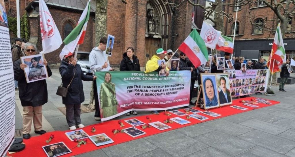 Aarhus, May 16, 2026 — MEK supporters rally to condemn executions in Iran and back NCRI as a democratic alternative.