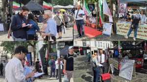 MEK supporters in Bonn condemn executions, honor PMOI founders, and call for the June 20 Paris