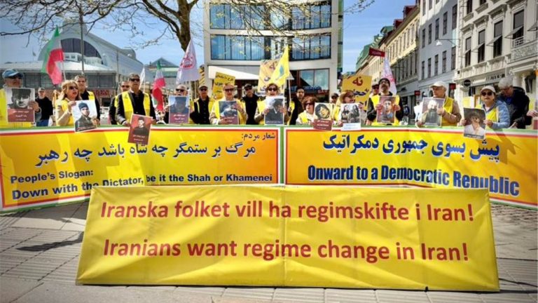 Supporters of the PMOI rallied in Gothenburg against executions and for a democratic future in Iran.
