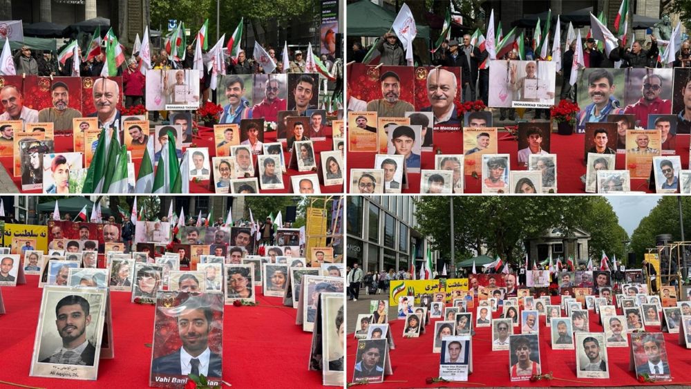 MEK supporters rallied in Hamburg to denounce the executions of political prisoners and January 2026 uprising protesters.