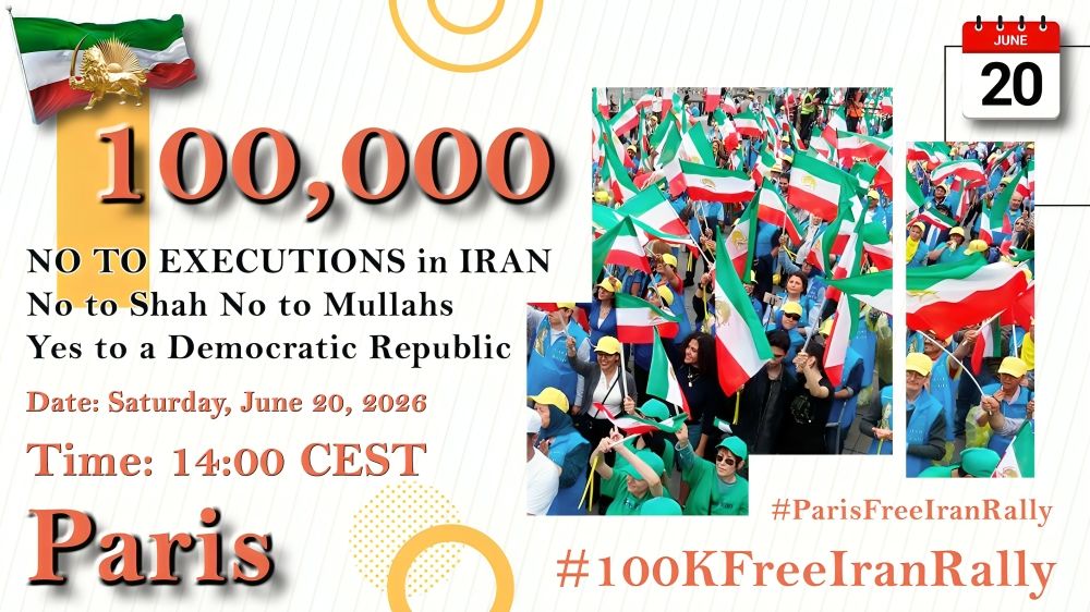 Join the Paris Free Iran Rally and stand with the Iranian people for freedom and democracy – #100KFreeIranRally