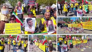 Supporters of the PMOI rally in Malmö against executions by Iran’s regime and support the NCRI as a democratic alternative.