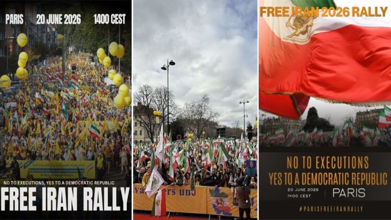 More than 100,000 are expected to rally in Paris on June 20, 2026, to say: No to Executions, No to Shah and Mullahs, Yes to a Democratic Republic for Iran. #ParisFreeIranRally