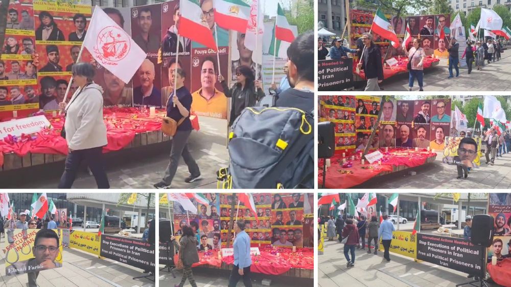 Vancouver, May 9, 2026 — MEK supporters rally to condemn executions in Iran and back NCRI as a democratic alternative.