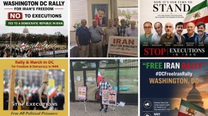 Iranian Resistance supporters gather in Washington, D.C. demanding an end to executions and a democratic Iran.