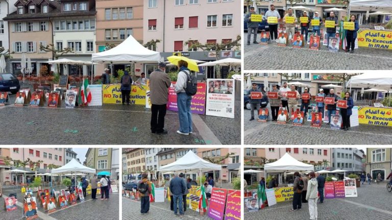 Iranian Resistance supporters gather in Winterthur to condemn executions in Iran and call for global action against the regime.