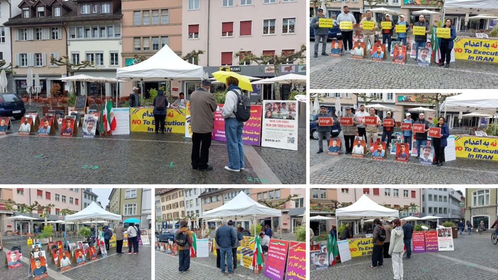 Iranian Resistance supporters gather in Winterthur to condemn executions in Iran and call for global action against the regime.
