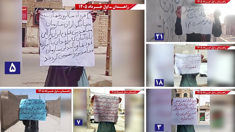 MEK Resistance Units in Zahedan commemorate May 25 and continue their weekly activities calling for freedom and a democratic republic.