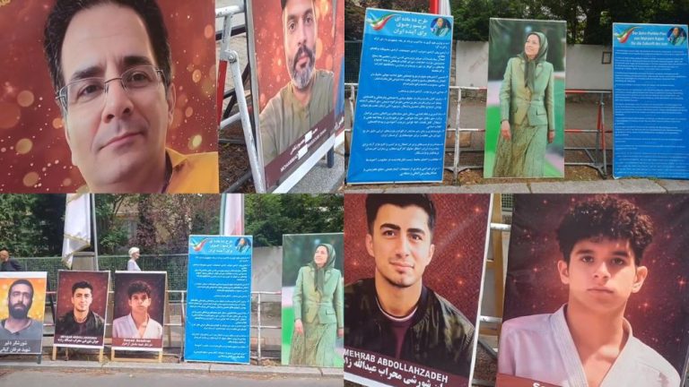 MEK supporters continue their 97th day of protest outside the Iranian regime’s embassy in Berlin, calling for the “Paris Free Iran Rally” on June 20.