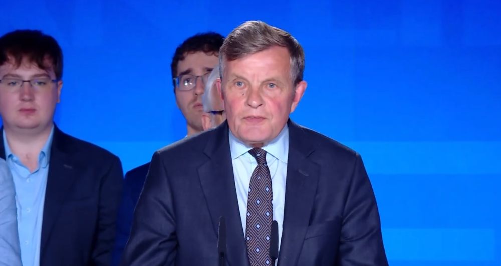 David Jones condemns Paris rally ban at Free Iran 2026 Summit, June 21, 2026.