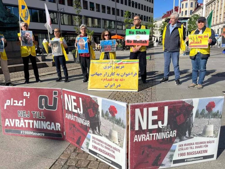 Sweden – June 16, 2026: MEK supporters in Gothenburg marked 125 weeks of #NoToExecutionTuesdays.