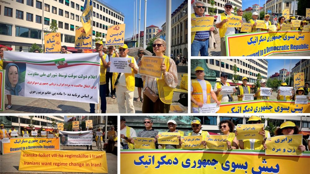 Gothenburg rally shows support for NCRI and its vision for a democratic republic in Iran.