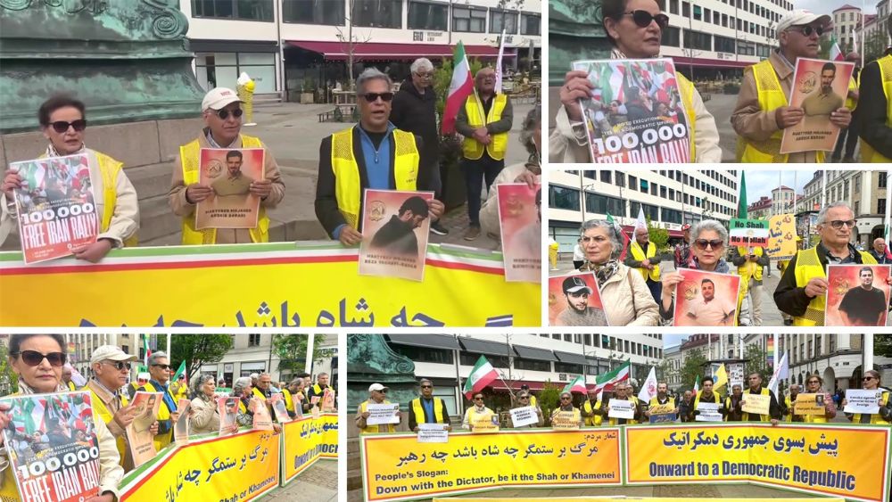Supporters in Gothenburg gather to protest executions in Iran and call for participation in the June 20 Free Iran Rally in Paris, advocating democratic change in Iran.