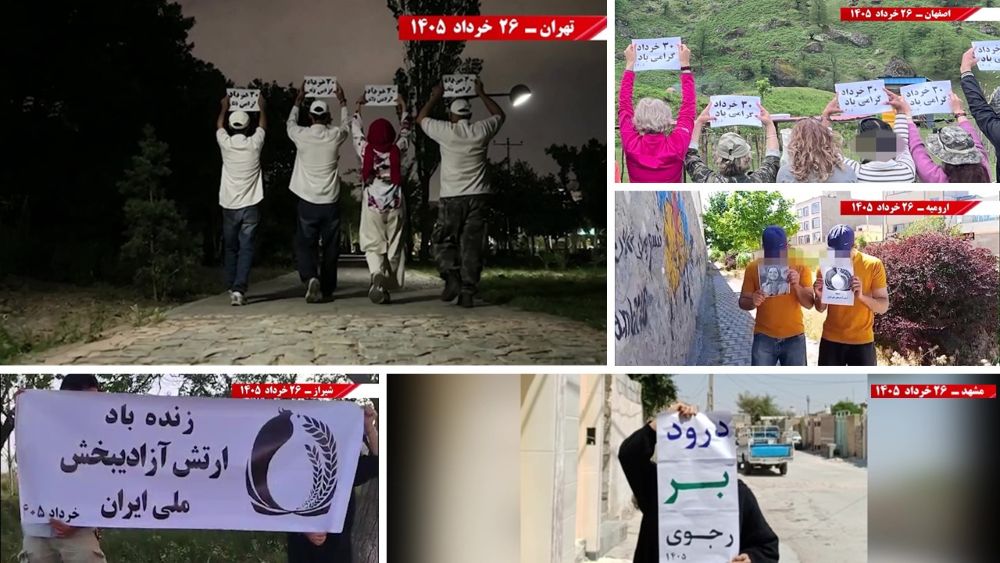 MEK Resistance Units mark the anniversary of June 20 with coordinated actions across cities throughout Iran.