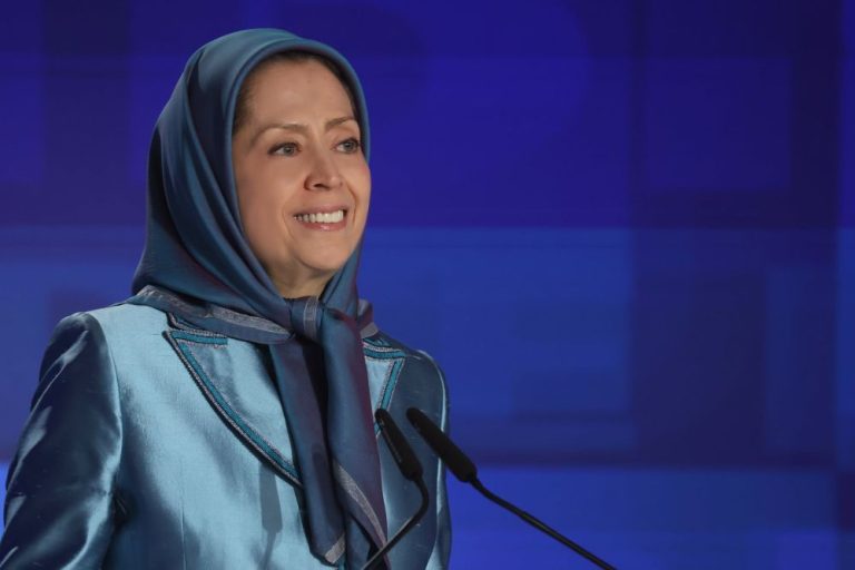Maryam Rajavi addresses the Free Iran 2026 conference in Paris, calling for a democratic revolution and the overthrow of Iran’s ruling regime.