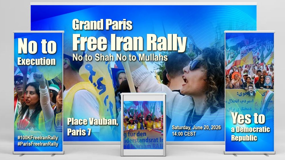 On June 20, join more than 100,000 voices at the Paris Free Iran Rally and show your solidarity with the Iranian people’s fight for freedom and a democratic republic. #100KFreeIranRally