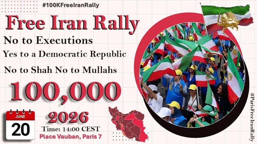 Join the Paris Free Iran Rally and stand in solidarity with the Iranian people in their struggle for freedom and democracy — #100KFreeIranRally