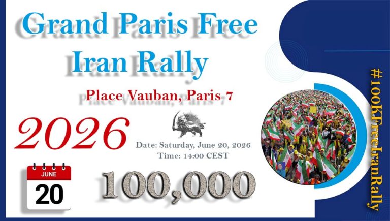 On June 20, stand with more than 100,000 voices at the Paris Free Iran Rally and express your solidarity with the Iranian people’s pursuit of freedom, democracy, and a democratic republic. #100KFreeIranRally
