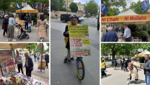 Supporters of the MEK held an exhibition in Paris, condemning executions in Iran and urging participation in the upcoming June 20 rally for a democratic republic.