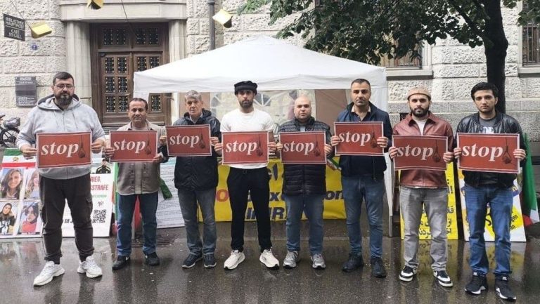 MEK supporters in St. Gallen protested executions in Iran and called for international action against the mullahs’ regime.