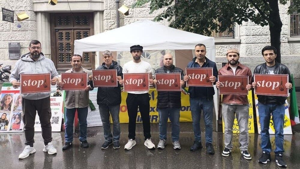 MEK supporters in St. Gallen protested executions in Iran and called for international action against the mullahs’ regime.