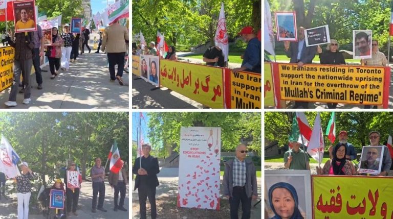 PMOI supporters rally in Toronto, call for action against executions in Iran.