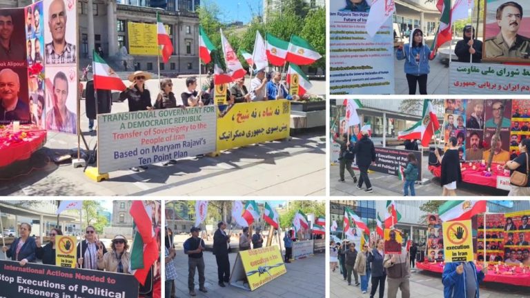 MEK supporters rally in Vancouver, call for action against executions in Iran.