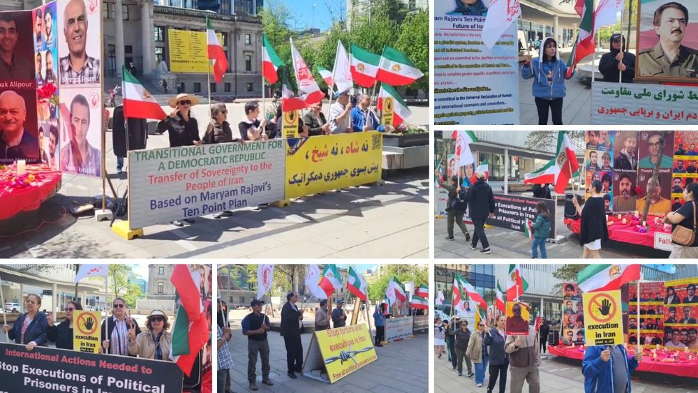 MEK supporters rally in Vancouver, call for action against executions in Iran.