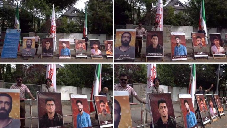 Berlin: MEK supporters mark 120 days of protest, oppose executions, back a democratic republic in Iran.