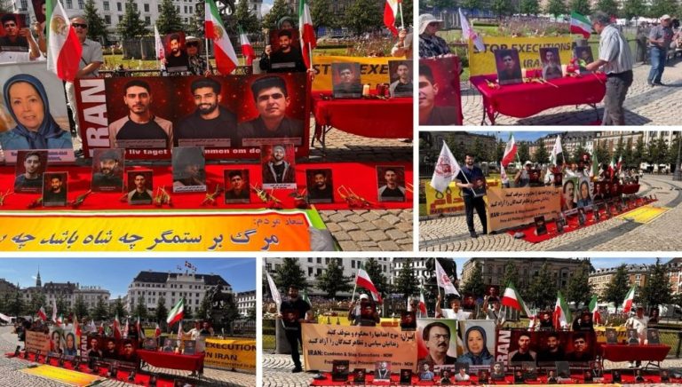 PMOI supporters gather in Copenhagen for a rally and photo exhibition, honoring victims and condemning executions in Iran.
