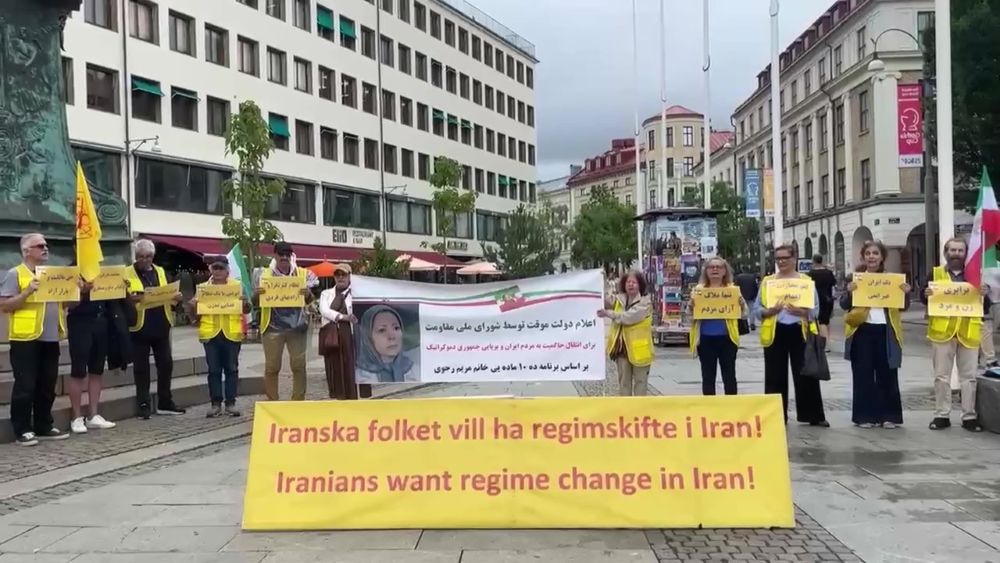 Gothenburg rally backs NCRI plan and calls for a democratic republic in Iran.