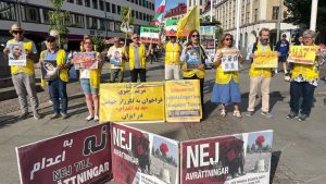 Sweden – July 31, 2026: MEK supporters in Gothenburg marked 130 weeks of #NoToExecutionTuesdays.