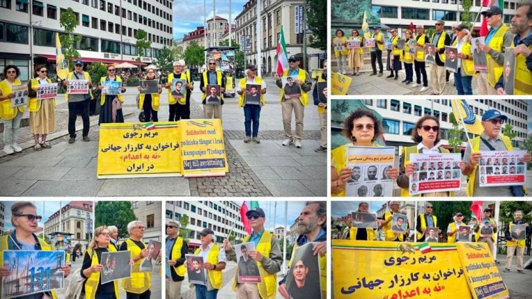 Sweden – July 28, 2026: MEK supporters in Gothenburg marked 131 weeks of #NoToExecutionTuesdays.