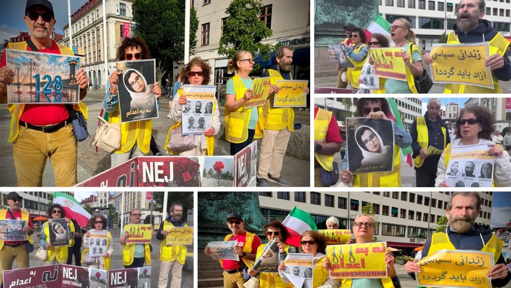 Sweden – July 7, 2026: MEK supporters in Gothenburg marked 128 weeks of #NoToExecutionTuesdays.
