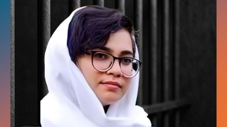 Arghavan Fallahi, a 25-year-old Iranian political prisoner facing execution amid growing international appeals.