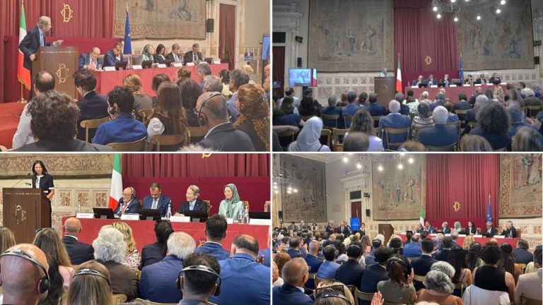 Maryam Rajavi and Italian lawmakers discuss Iran’s democratic future at a Rome Parliament conference.