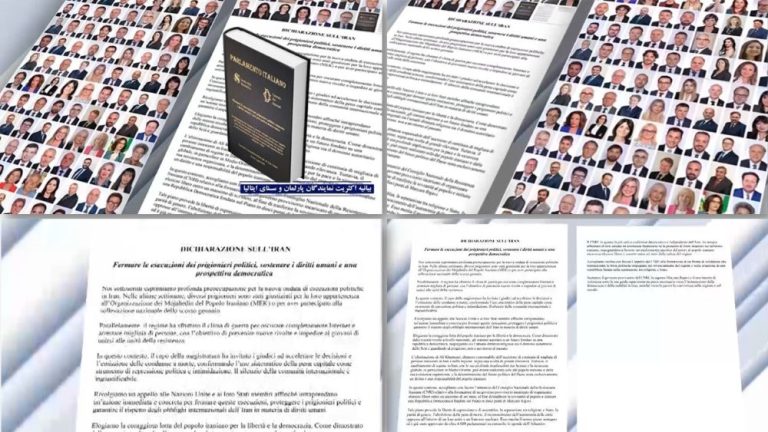 Italian lawmakers call for an end to executions in Iran and support human rights and democratic change.
