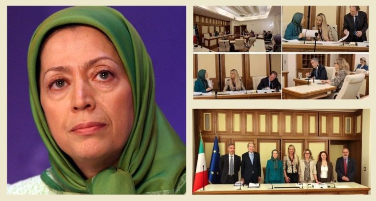 Maryam Rajavi addresses the Human Rights Commission of the Italian Senate on the human rights situation in Iran.