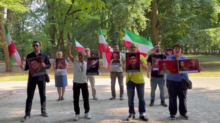 PMOI supporters in Munich condemn executions in Iran and reaffirm their determination to continue the struggle against the regime.