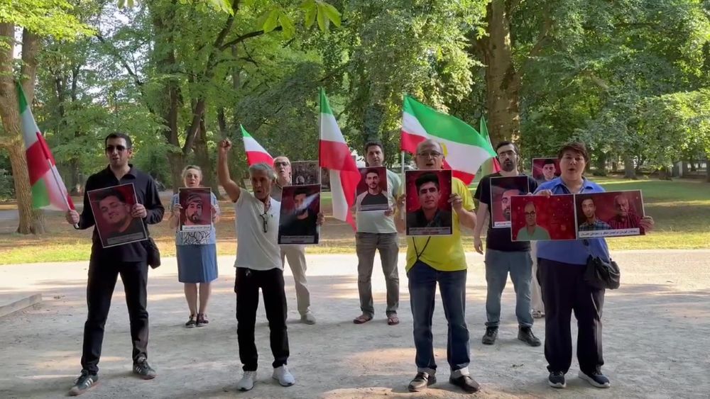 PMOI supporters in Munich condemn executions in Iran and reaffirm their determination to continue the struggle against the regime.