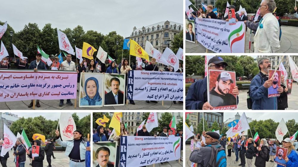 Oslo rally participants welcome the UK’s IRGC terror designation and honor victims of Iran’s repression.