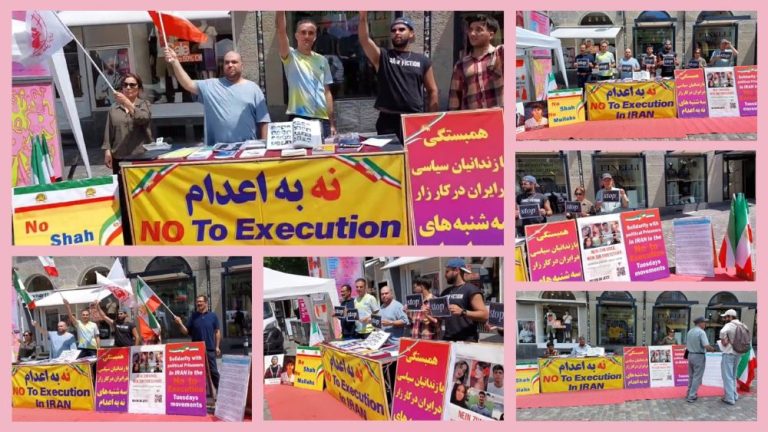 MEK supporters in Zurich gather in solidarity with Iran’s “No to Execution Tuesdays,” urging an end to executions and the release of political prisoners.