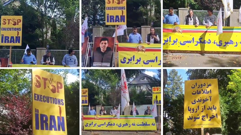 PMOI supporters continue their Berlin sit-in, honoring 1988 massacre victims and calling for an end to executions.