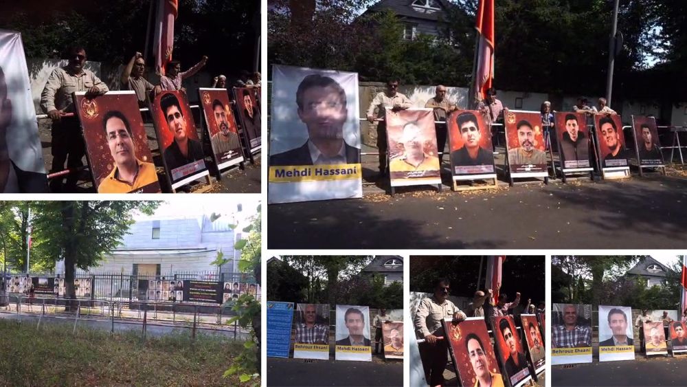 MEK supporters hold a 147th day protest in Berlin, condemning executions and calling for a democratic Iran.