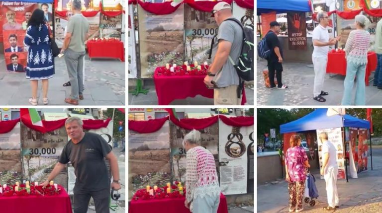 Bucharest exhibition commemorating the 1988 massacre victims and condemning executions in Iran.