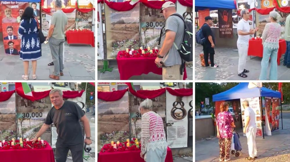 Bucharest exhibition commemorating the 1988 massacre victims and condemning executions in Iran.