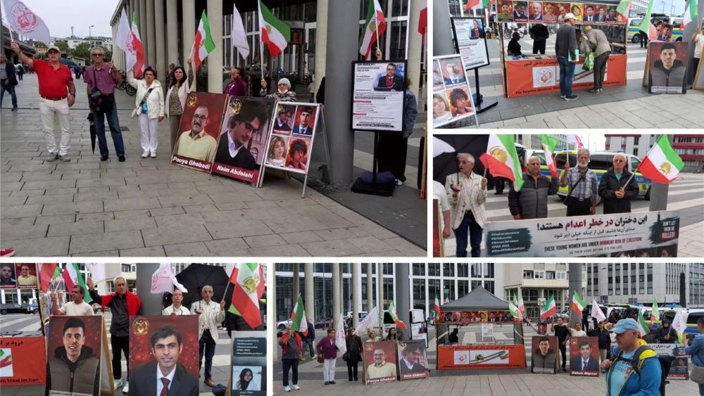 PMOI supporters in Cologne condemn executions in Iran and express solidarity with the Resistance Units inside the country.