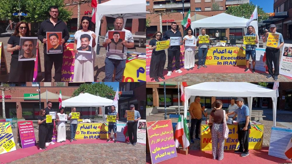 Photos from an exhibition in Effretikon, Switzerland, condemning executions and supporting Iran’s political prisoners.
