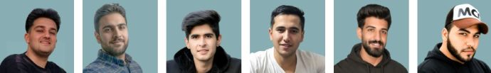 Image of six political prisoners executed by the Iranian regime in recent weeks